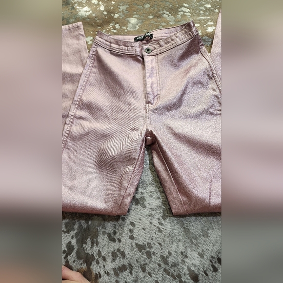 Pink Metallic Jeggings - Picture 6 of 6